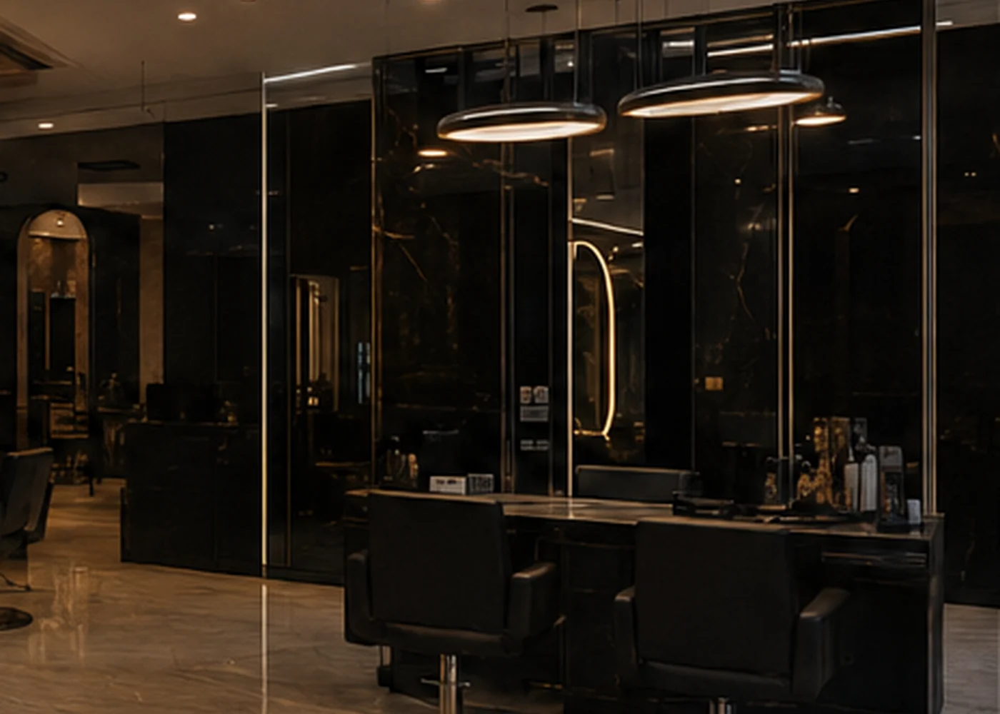 Editorial image of a refined salon interior